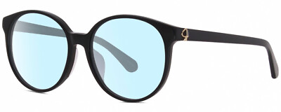 #ad Kate Spade ELIZA Womens Round Designer Blue Light Filter Glasses Black Gold 55mm $104.95