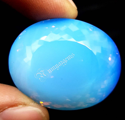 #ad Loose Gemstone 102 Ct Beautiful Natural Blue Pinkish Color Welo Opal Big Size $24.49