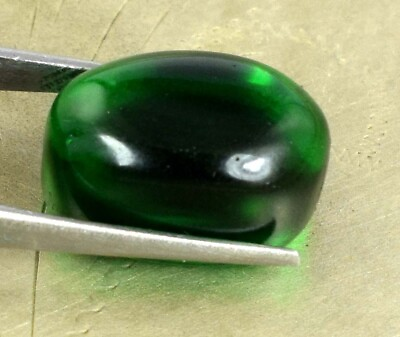 #ad 11 13 Ct Muzo Colombian Treated Emerald 15 x 10 mm Oval Cabochon AGI Certified $13.99