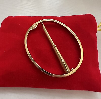 #ad Bracelet Custom Jewelry Yellow Gold 6 Diamonds Size 16 $1850.00