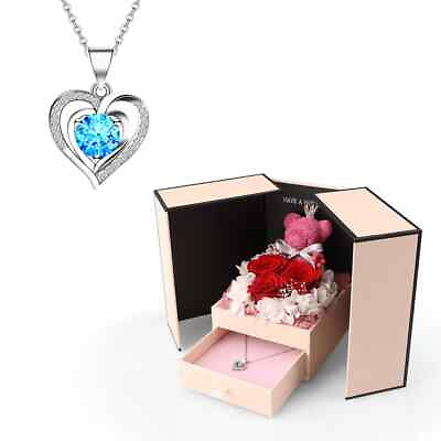 #ad Jewelry Gift Birthday Gift Heart Pendant Necklace Cuban Chain Valentine#x27;s Day US $7.99