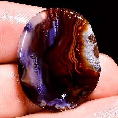 #ad 17.00 Cts 100% Natural Wounderfull Fire Agate Oval 24X19X3MM Cabochon Gemstone $29.99