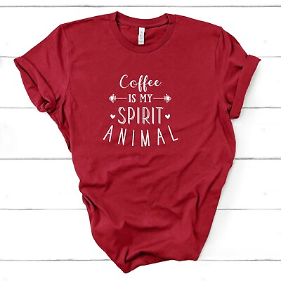 #ad Coffee is My Spirit Animal Funny Coffee Shirt Unisex T shirt Plus size $18.99