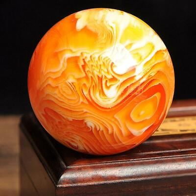 #ad Natural Art Amber Beeswax Ball Crystal Sphere Gold Home Decor Healing Free $5.36