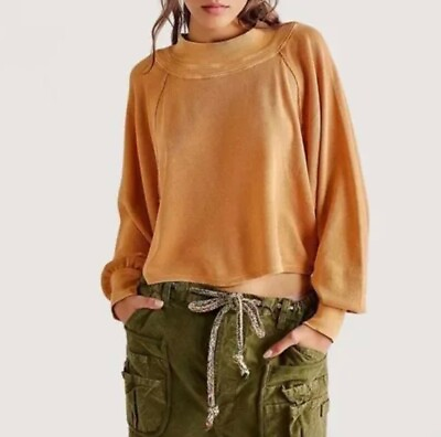 #ad Free People We the Free Fun Times Cropped Top Golden Nugget Size XL $59.99