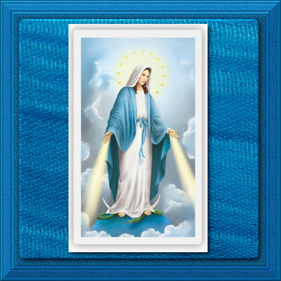 #ad HAIL MARY Holy Prayer Card LAMINATED Our Lady of Grace Wallet Size Catholic $0.99