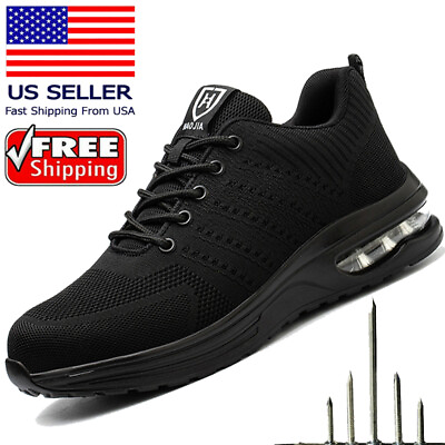 #ad Indestructible Mens Work Shoes Steel Toe Shoes Breathable Sneakers Safety Boots $43.70