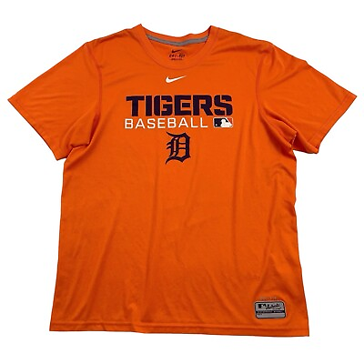 #ad Nike Dri Fit Detroit Tigers Center Swoosh T Shirt Men’s M Performance P3 $14.96