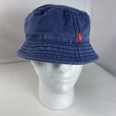#ad Vintage 90s LEVIS Denim Blue Red Tab Bucket Hat $14.77