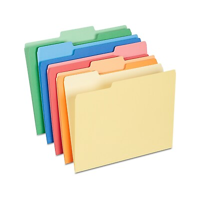 #ad Staples Heavyweight File Folders 1 3 Cut Tab Letter Size Assorted Colors 50 Box $13.19