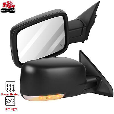 #ad LHRH Side Power Signal Heated Black Exterior Mirrors For Dodge Ram 2009 2015 $161.49