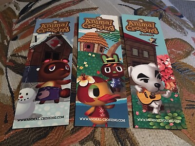 #ad NEW Vintage Official Nintendo GameCube Promo Animal Crossing Bookmark Set of 3 $11.25