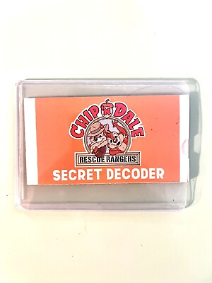#ad 1990 Kellogg’s Cereal Premium Chip N Dale Rescue Rangers Secret Decoder Orange $4.99