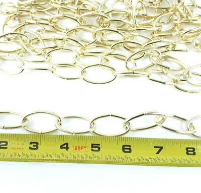 10 PACK of 10 Feet 100ft Chandelier Chain Brass Finish Décor Max Load 45 lbs. $62.99