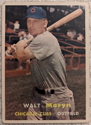 #ad Walt Moryn #16 Topps 1957 Baseball Card Chicago Cubs *VG $2.25