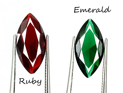 #ad Natural Marquise 3.80 Ct Ruby amp; Emerald Loose Gemstone Pair Certified AD152 $16.75
