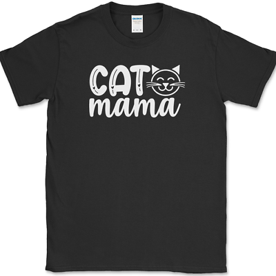#ad Cat Mama T Shirt Funny Kitten Animal Pet Humor Gift Mothers Day Mom Text Tee $12.98