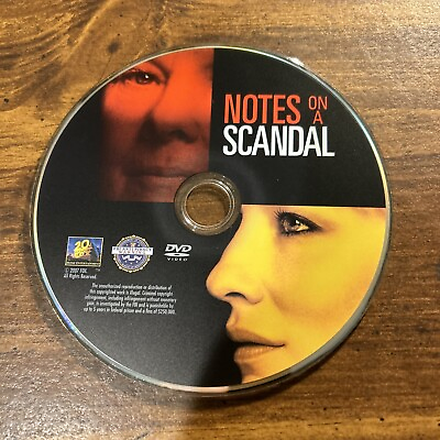 #ad NOTES ON A SCANDAL Cate Blanchett DVD Disc Only Free Shipping $2.99