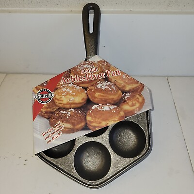 #ad NORPRO CAST IRON Danish Aebleskiver Pan Pancake Donut Ball Puffs Breakfast NEW $18.00