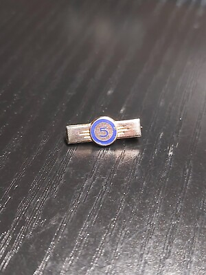 #ad Vintage Golden 5 Years of Service Lapel Jacket Pin US Military Rare Collectible $13.98