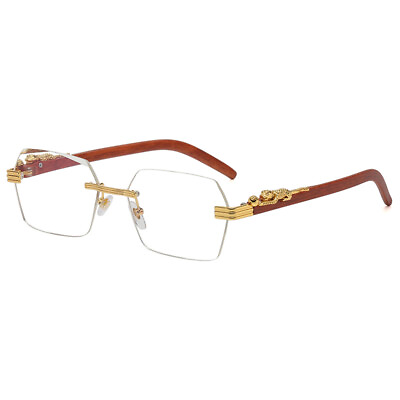 #ad Fashion Wood Grain Square Sunglasses Mens Women Vintage Hip hop Shades Glasses $8.99