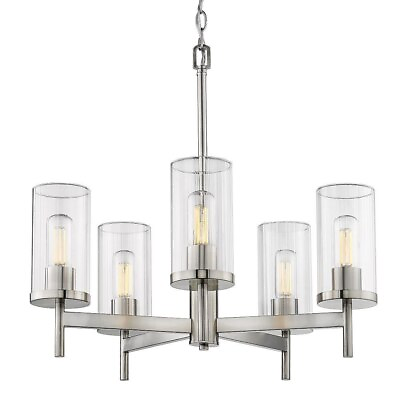 #ad 5 Light Chandelier in Classic style 23 Inches high by 23.75 Inches wide Pewter $242.95