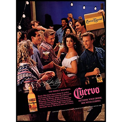 #ad 1988 Jose Cuervo Tequila Vintage Print Ad Kirstie Alley Party Dancing Wall Art $10.97