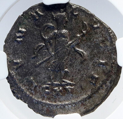 #ad GALLIENUS Authentic Ancient 266AD Roman Coin DIANA LUCIFERA MOON NGC i82906 $493.65