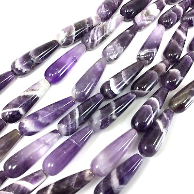 #ad Natural Amethyst Bead Oval Nugget Gemstone Jewelry Making Amethyst Necklace 30mm $15.99
