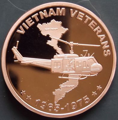 #ad 1 oz Copper Round Vietnam Veterans $2.75