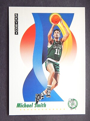 #ad Michael Smith #21 Skybox 1991 Basketball Card Boston Celtics LN $1.99