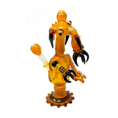 #ad Handmade Gold Fumed Monster Tobacco Water Pipe $174.00