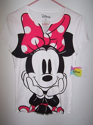 #ad NWT Disney Minnie Mouse T Shirt Juniors Size M $8.00