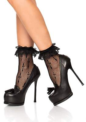 #ad Brand New Maria Cross Net Ankle Socks Leg Avenue 3049 $12.99