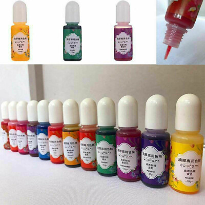 #ad Set Kit Epoxy UV Resin Coloring Dye Colorant Pigment DIY Craft Mix Color 10G $1.55