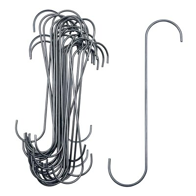 #ad 26PCS Metal Durable 6 Inches Long S Shaped Hooks Hanger 0.1#x27;#x27; Wire Plant Pain... $19.68