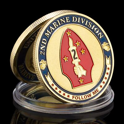 #ad Marine 2nd Division Challenge Coin $9.08