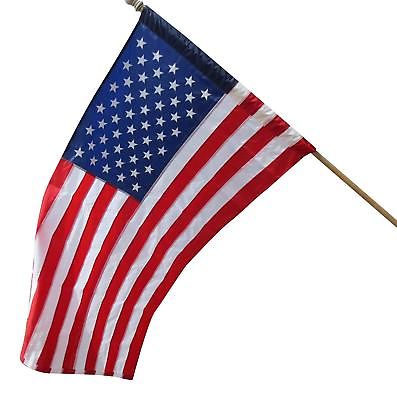 #ad 3x5 Foot US USA AMERICAN FLAG SLEEVE amp; HEM House Pole BANNER POCKET $9.88