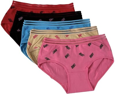#ad Lot 5 Women High Waist Poly Briefs Highcut Cotton Underwear Panties #5097 $12.99