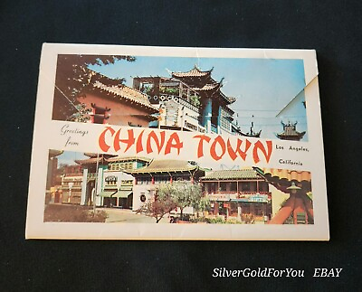 #ad POSTCARD FOLDER NEW CHINATOWN LOS ANGELES CALIFORNIA FOLD OUT $6.88