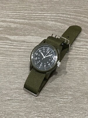 #ad NEW Daiso Japan Military Style Watch Olive Seiko Movement RARE $29.98