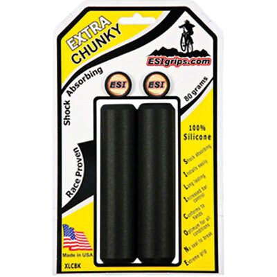 #ad ESI Extra Chunky 34mm Black Silicone Bicycle Grips Made In The USA $23.72