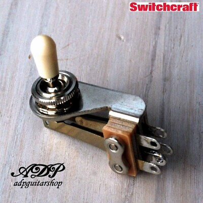 #ad Selector Switch 3 Ways Toggle Type Switchcraft Sg Right Angle knob Old White C $44.78