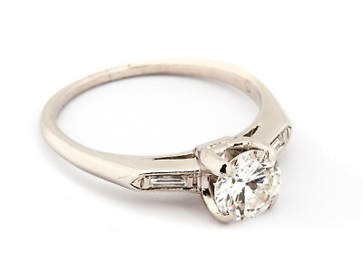 #ad Estate Platinum Diamond Solitaire Engagement Ring $2895.00