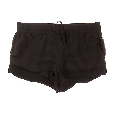 #ad Guess Black Chiffon Shorts Womens Large L Pull On Drawstring $15.99