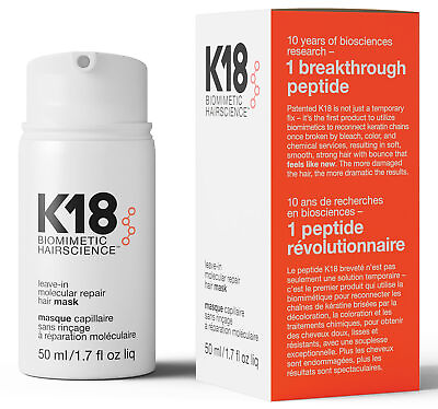 #ad K18 Leave In Molecular Repair Hair Mask Conditioner For All Hair Type 50ML 1.7OZ $11.99