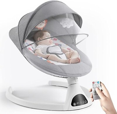 #ad Jaoul Electric Portable Baby Swing For Infants Newborn Bluetooth Touch Screen $105.00