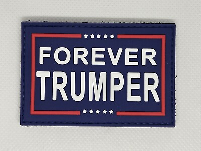 #ad FOREVER TRUMPER Trump Patch 3x2 Inches PVC Hook And Loop Trump 2024 $10.99