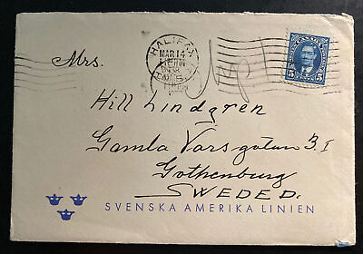 #ad 1938 Halifax Canada Cover To Gothenburg Sweden $24.00