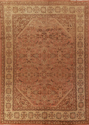 #ad Vintage Handmade Floral Lilihan Area Rug 10x13 Pink Ivory Hand made Carpet $2332.00